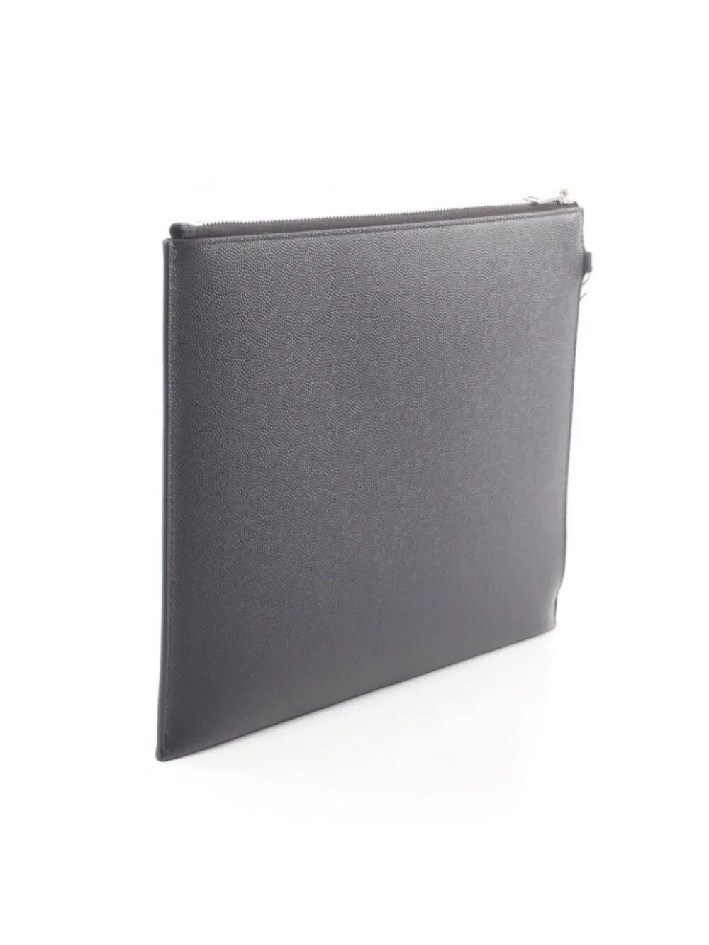 Saint Laurent Paris Clutch Zip Tablet Holder Black Leather
